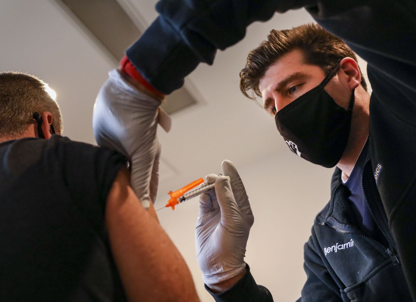 First responders receive first doses
